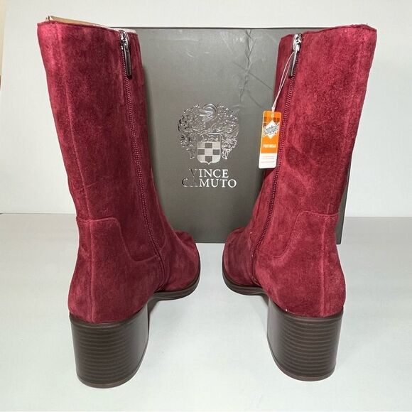 Vince Camuto Zelcinna Water-Repellent Mid-Shaft Suede Boots - Picture 6 of 7